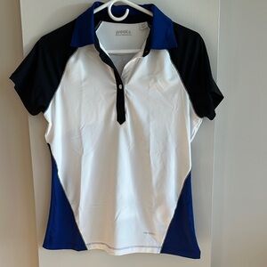 Cutter & Buck Annika Women's Polo Golf Shirt in Blue, White, & Black